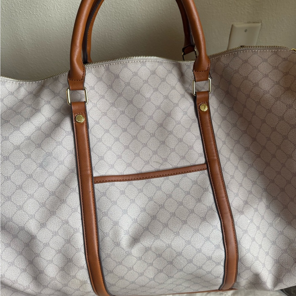 Steve Madden Beige and Brown Travel Bag